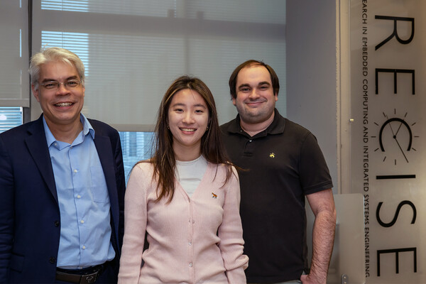 (From left) Zachary Ives, Zixuan Yi, and Ryan Marcus. 